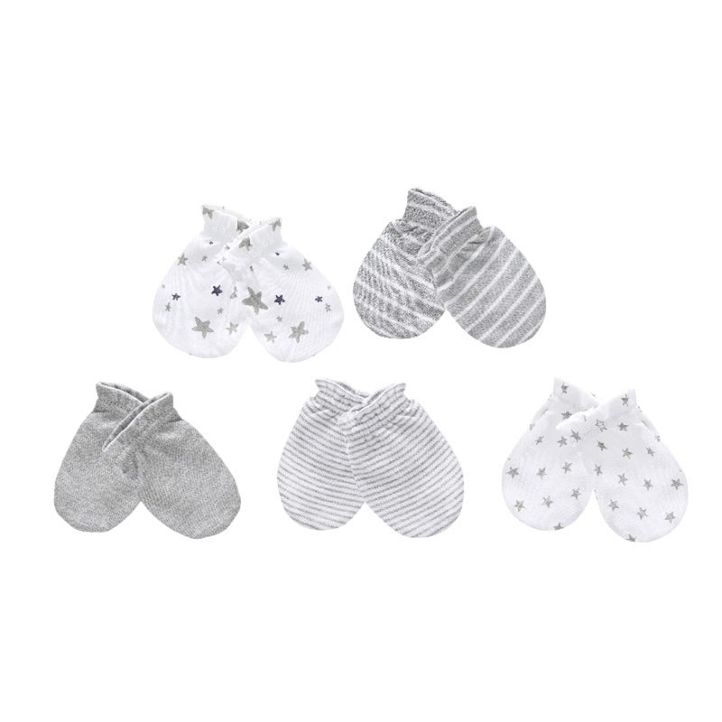 MAMIMAKA Baby Hat and Mittens Set - Newborn Baby Hats Caps for Boys & Girls, 0-6 Months, 100% Cotton - Image 3